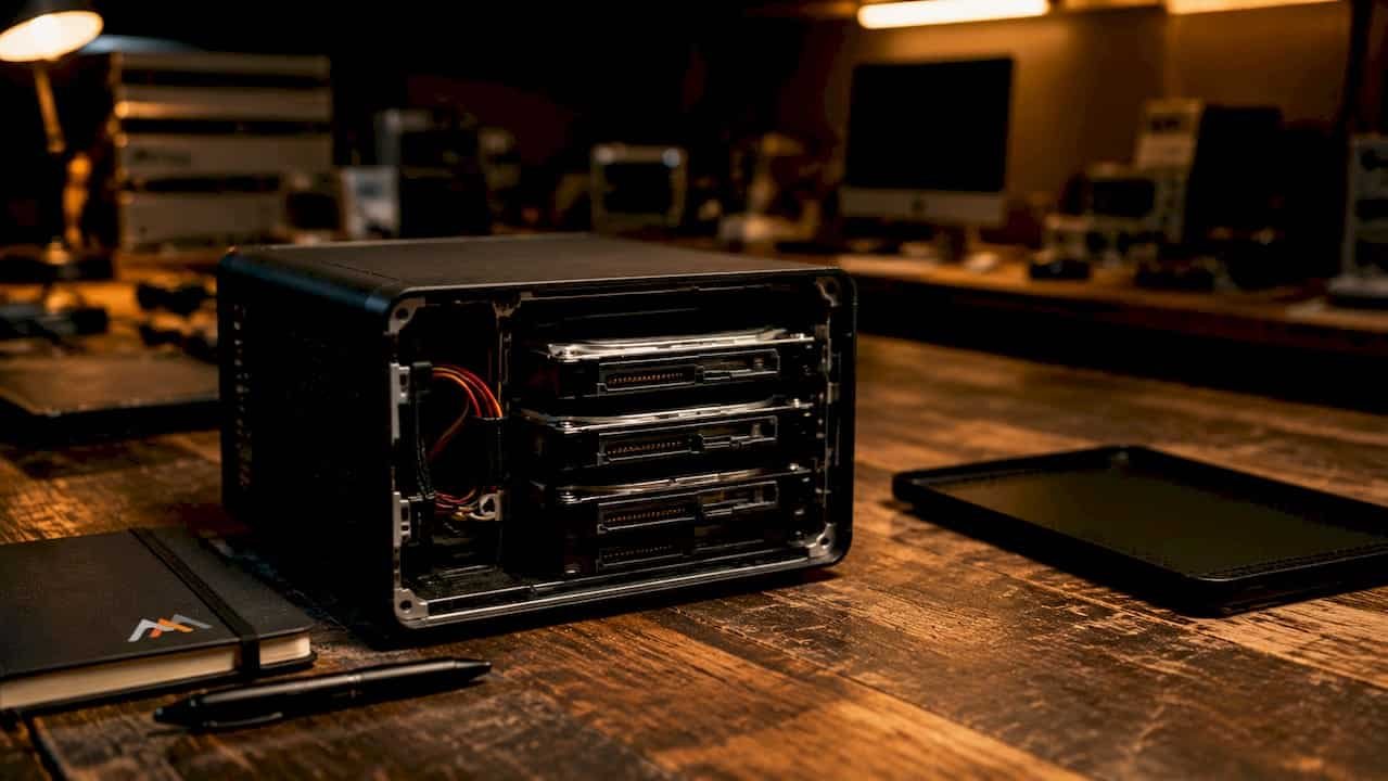 1782708919790_External-hard-drives-assembled-in-RAID-enclosure External hard drives assembled in RAID enclosure