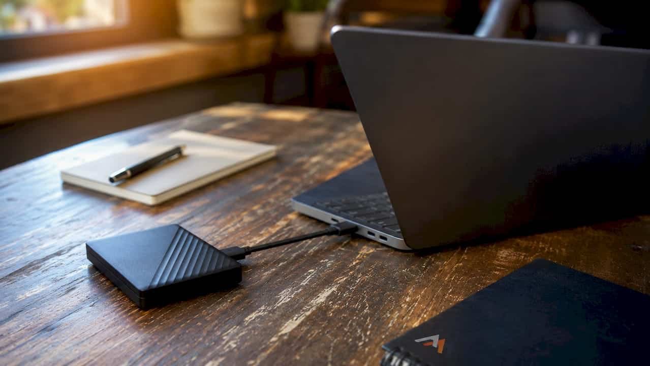 WD external hard drive connected for recovery