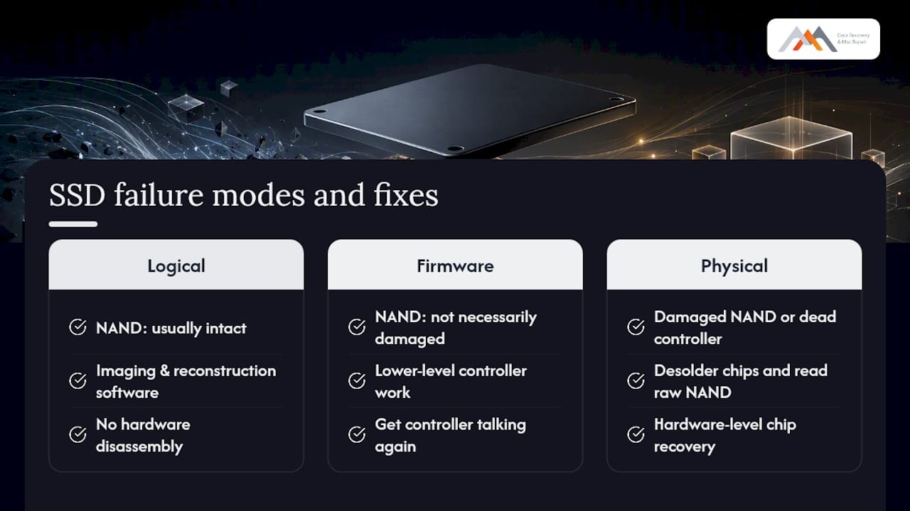 From $150 to $4,000: What SSD Failures Cost West LA Mac Owners 3 Three SSD failure modes and recovery approaches