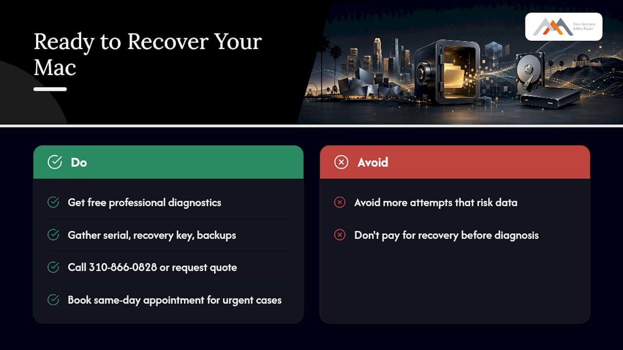 Stop Disk Writes: Recover FileVault Data on Mac in Los Angeles 3 Ready to Recover Your Encrypted Mac Drive? — overview diagram