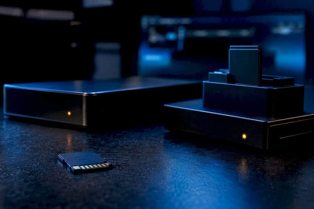 Anonymous SD card beside imaging equipment