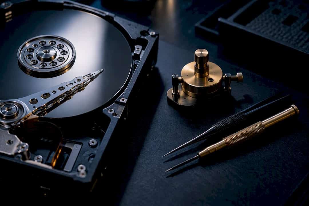 Damaged hard drive prepared for recovery