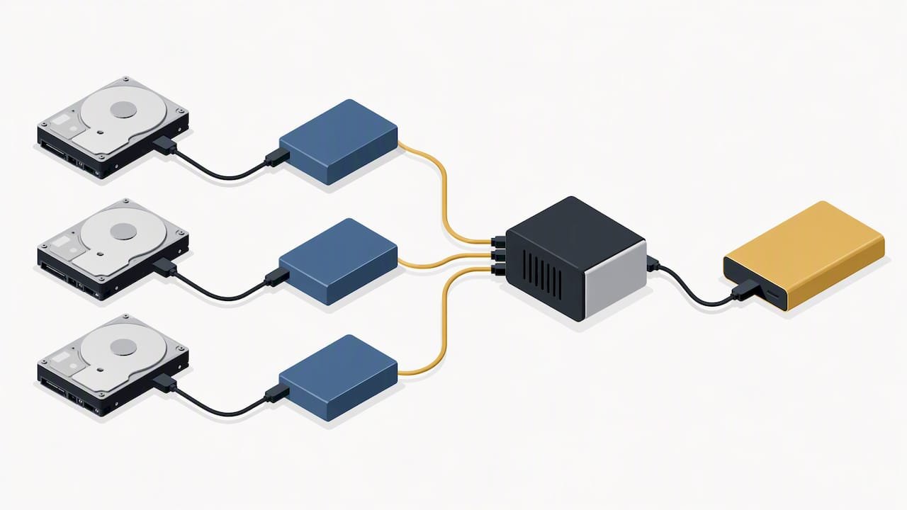 Disk images flowing to separate recovery drive