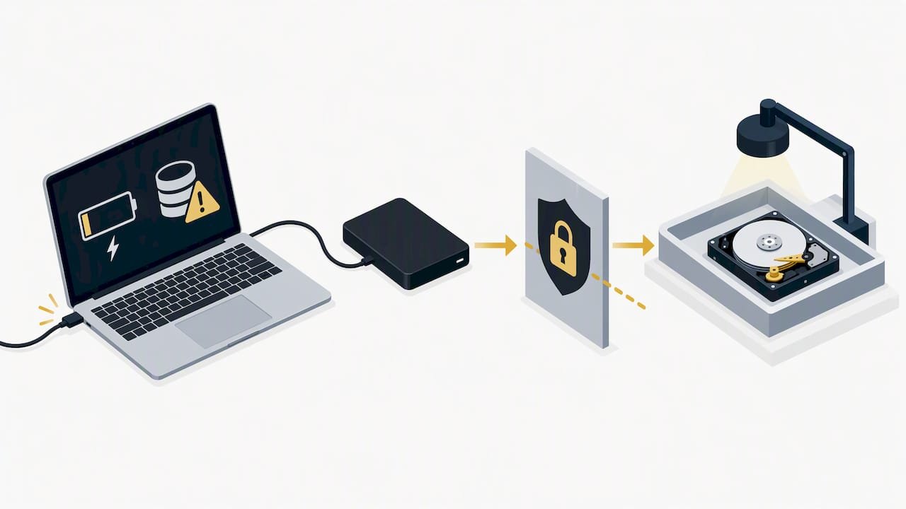 6 Checks to Fix MagSafe Not Charging, Free Diagnostics in West LA 3 Storage risk triage path to data recovery