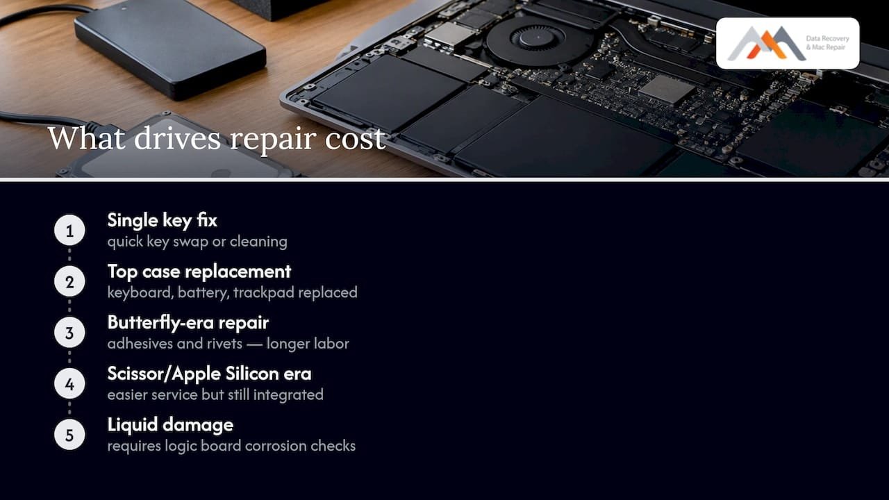 Why MacBook Keyboard Repairs Cost What They Do — overview diagram