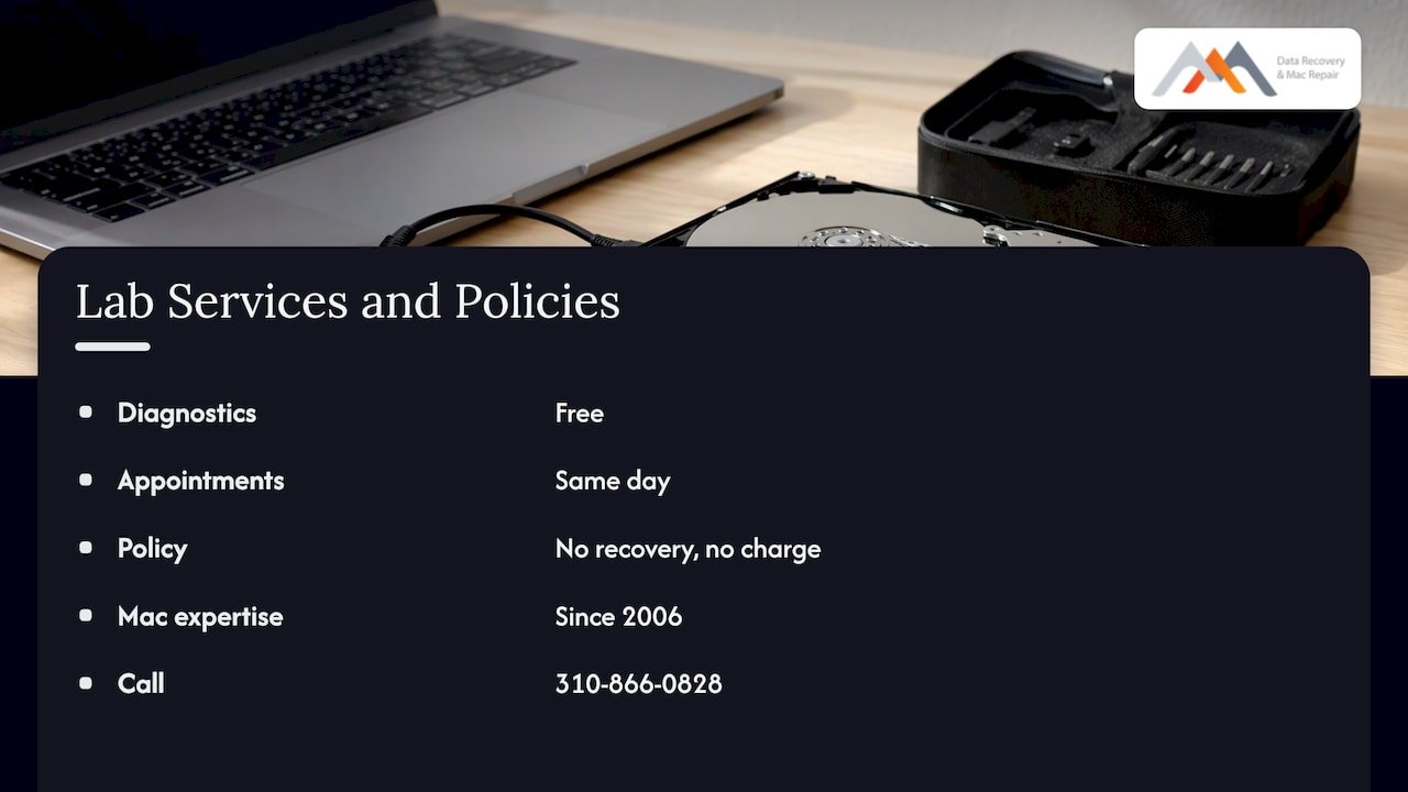 External Hard Drive Recovery for Mac in Los Angeles 4 Get your external drive looked at today — overview diagram