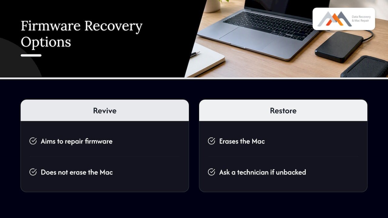 MacBook Power Button Failure: Causes, Fixes and Data Safety 3 When the problem is firmware, not the button — overview diagram